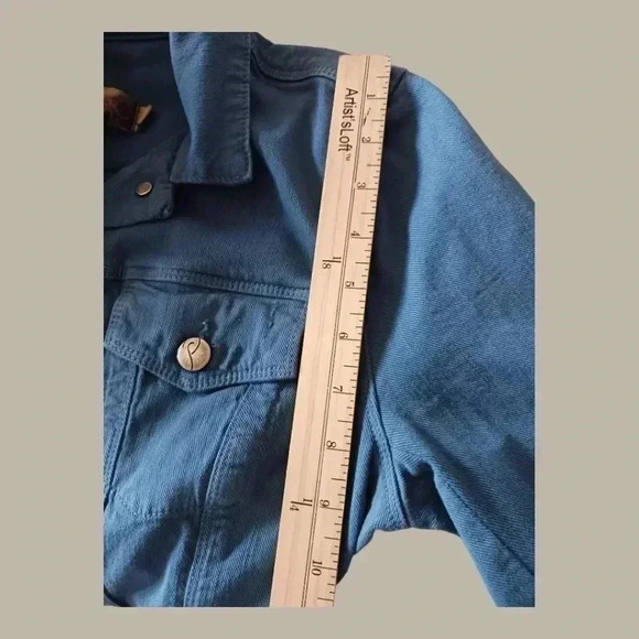Paige denim jacket teal color size M - Picture 10 of 10